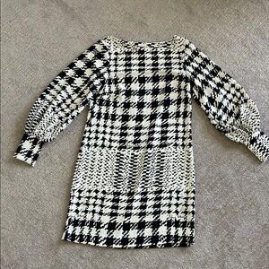 Richard Allen H&M Houndstooth Check Full Sleeve Classic Dress